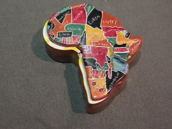 Orange, African Map Container